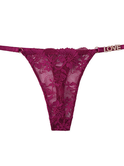 BUYCO Femal Fitted Mesh Lace Metal Panties