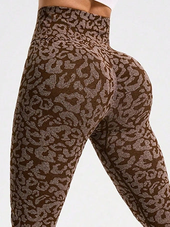 BUYCO Female Leopard Print Fitness Yoga Legging