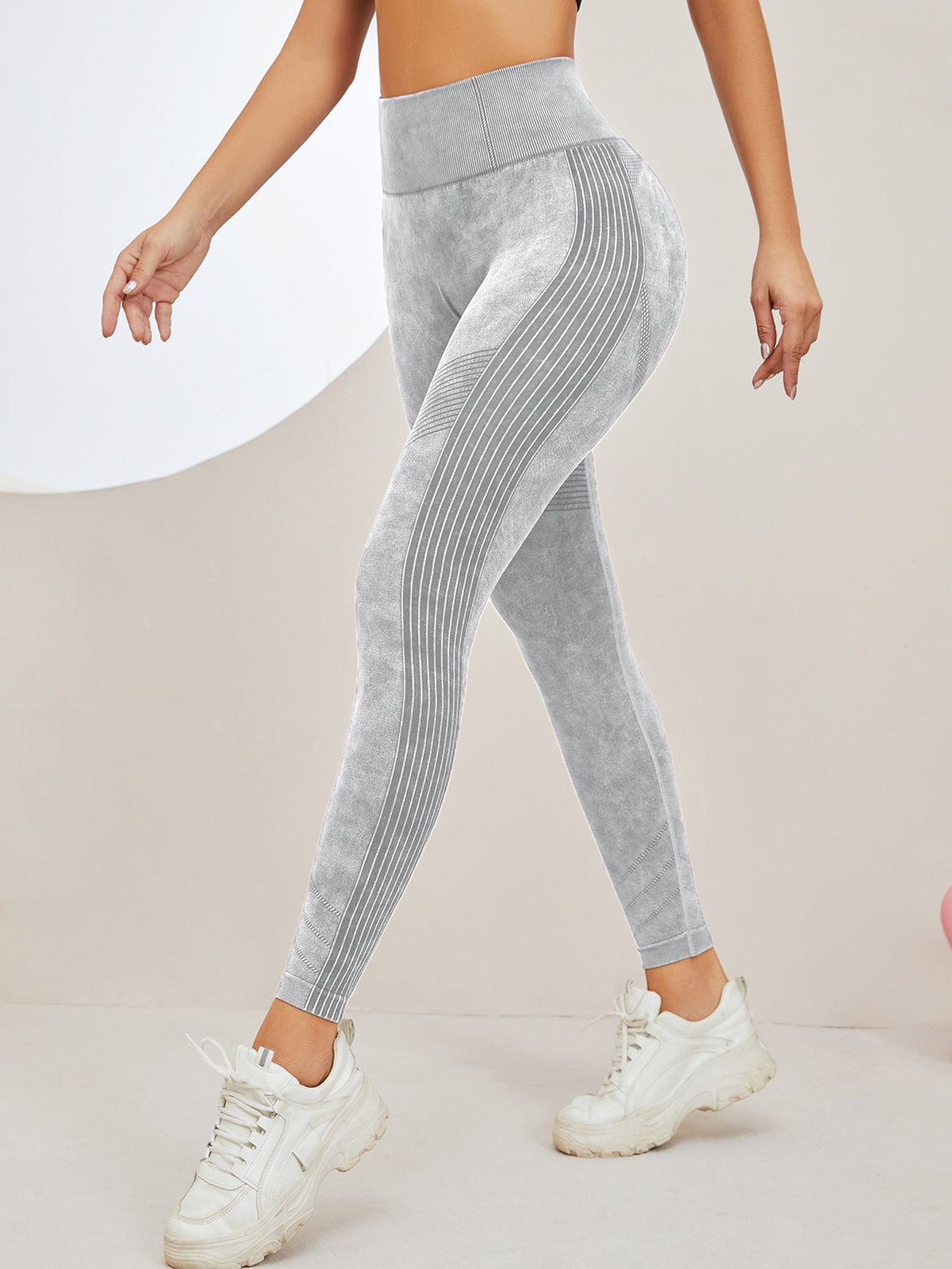 BUYCO Female Denim Ruched Back High-rise Leggings