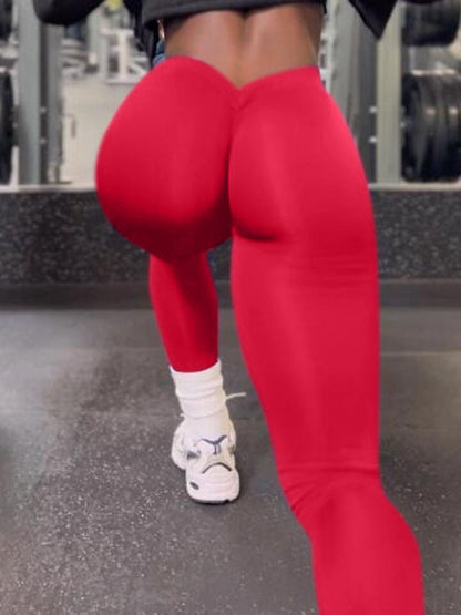 BUYCO Female Ruched Back Deep V Back Leggings