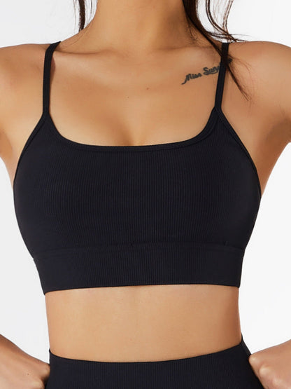 BUYCO Female Ribbed Adjustble Strape Sports Bras