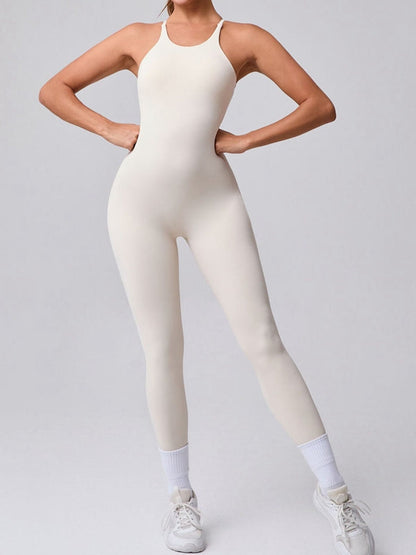 BUYCO Female Cross Back Adjustable Strap Jumpsuit