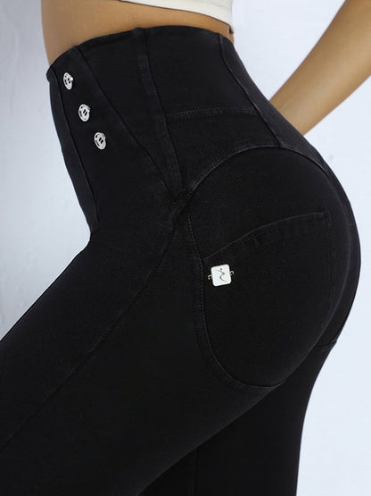 BUYCO Female Denim Fake Pocket Leggings