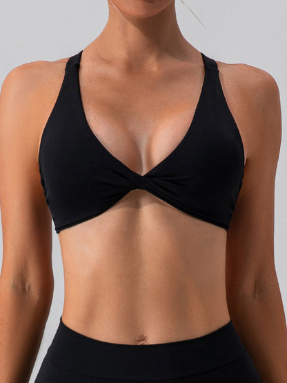 BUYCO Female Twist Cross Back Sports Bras