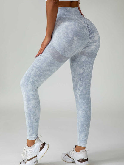 BUYCO Female Denim Ruched Back High-rise Leggings