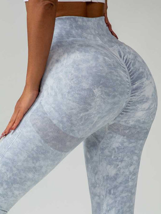 BUYCO Female Denim Ruched Back High-rise Leggings