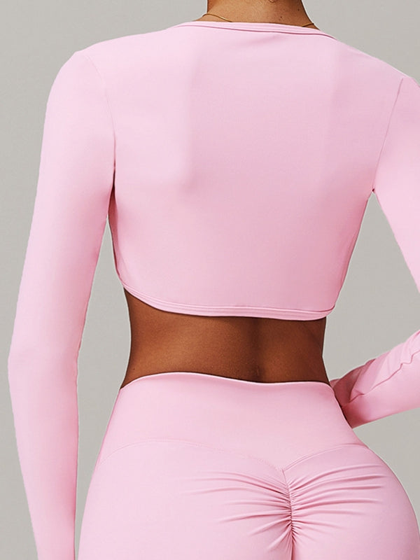BUYCO Female Square Collar Cropped Long Sleeves