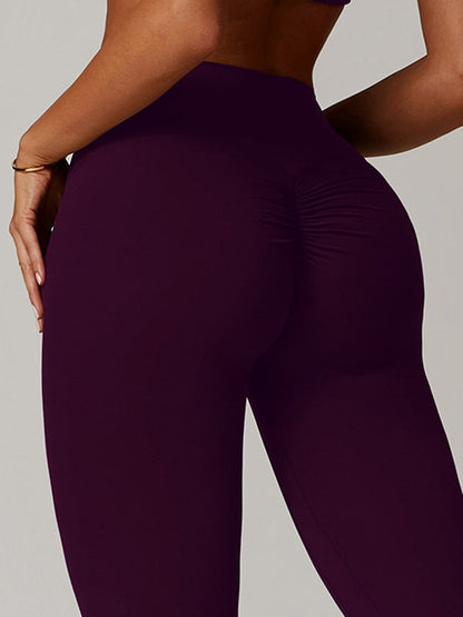 BUYCO Female Ruched Back High-rise Leggings