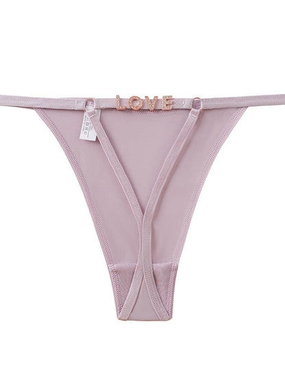 BUYCO Femal Fitted Mesh Cutout Metal Panties