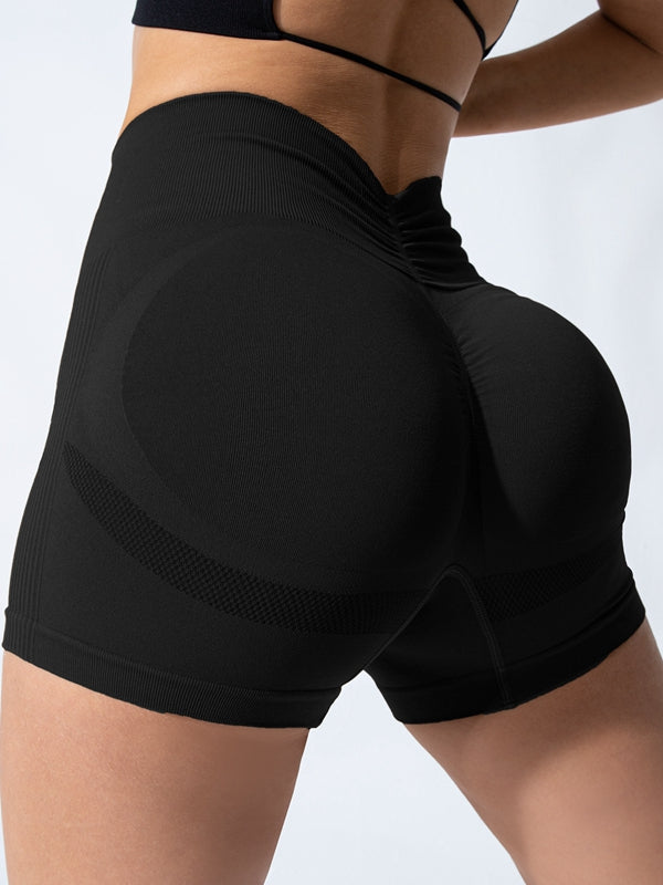 BUYCO Female Seamless Deep V Back Ruched Back Shorts