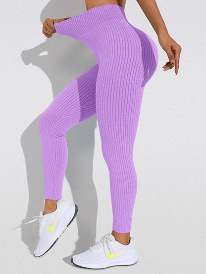BUYCO Female Ribbed High-rise Leggings
