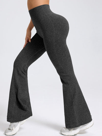 BUYCO Female Ribbed Flare High-rise Leggings