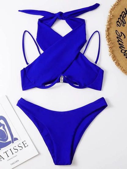 BUYCO Female Cross Beach Bikini Set