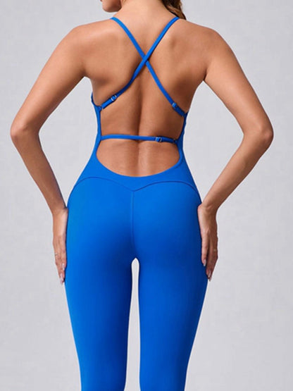 BUYCO Female Cross Back Adjustable Strap Jumpsuit