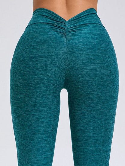 BUYCO Female Deep V Back Pocket Ruched Back Leggings