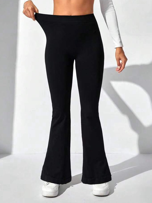 BUYCO Female Deep V Back Flare Ruched Back Leggings