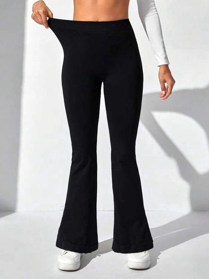 BUYCO Female Deep V Back Flare Ruched Back Leggings