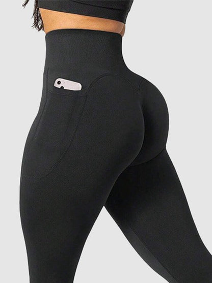 BUYCO Female Pocket Seamless Ruched Back Leggings