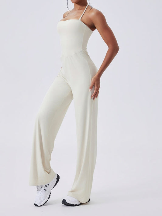 BUYCO Female Solid Color Halterneck Jumpsuit