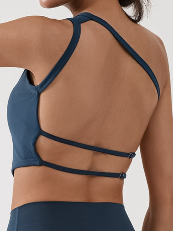 BUYCO Female With Chest Pads Cross Back Sports Bras