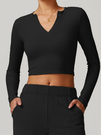 BUYCO Female Fitted V Collar Long Sleeves