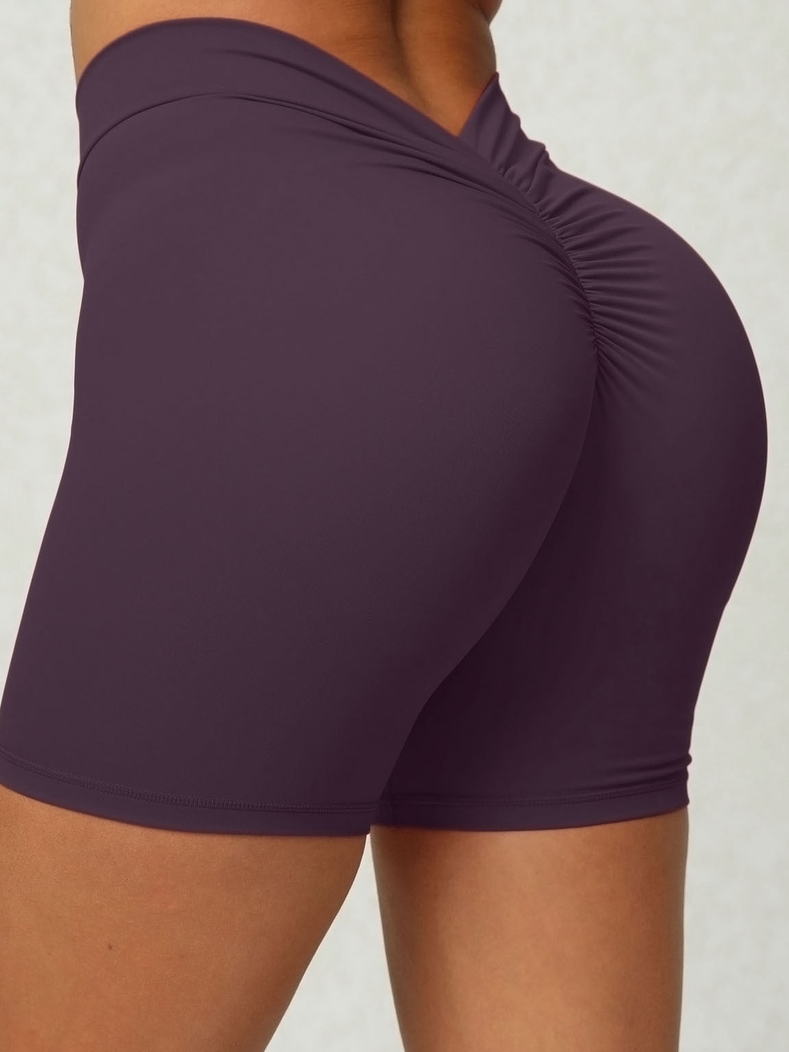 BUYCO Female Ruched Back Spandex Gym Fit Shorts