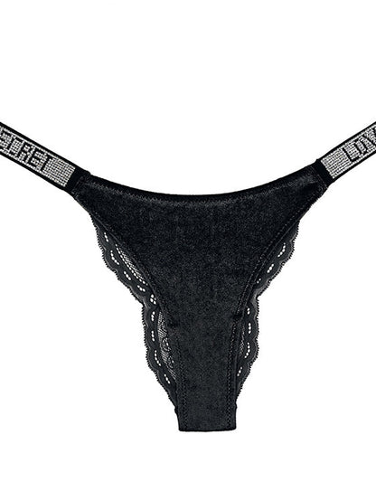 BUYCO Female Lace Print Dazling Diamond Panties