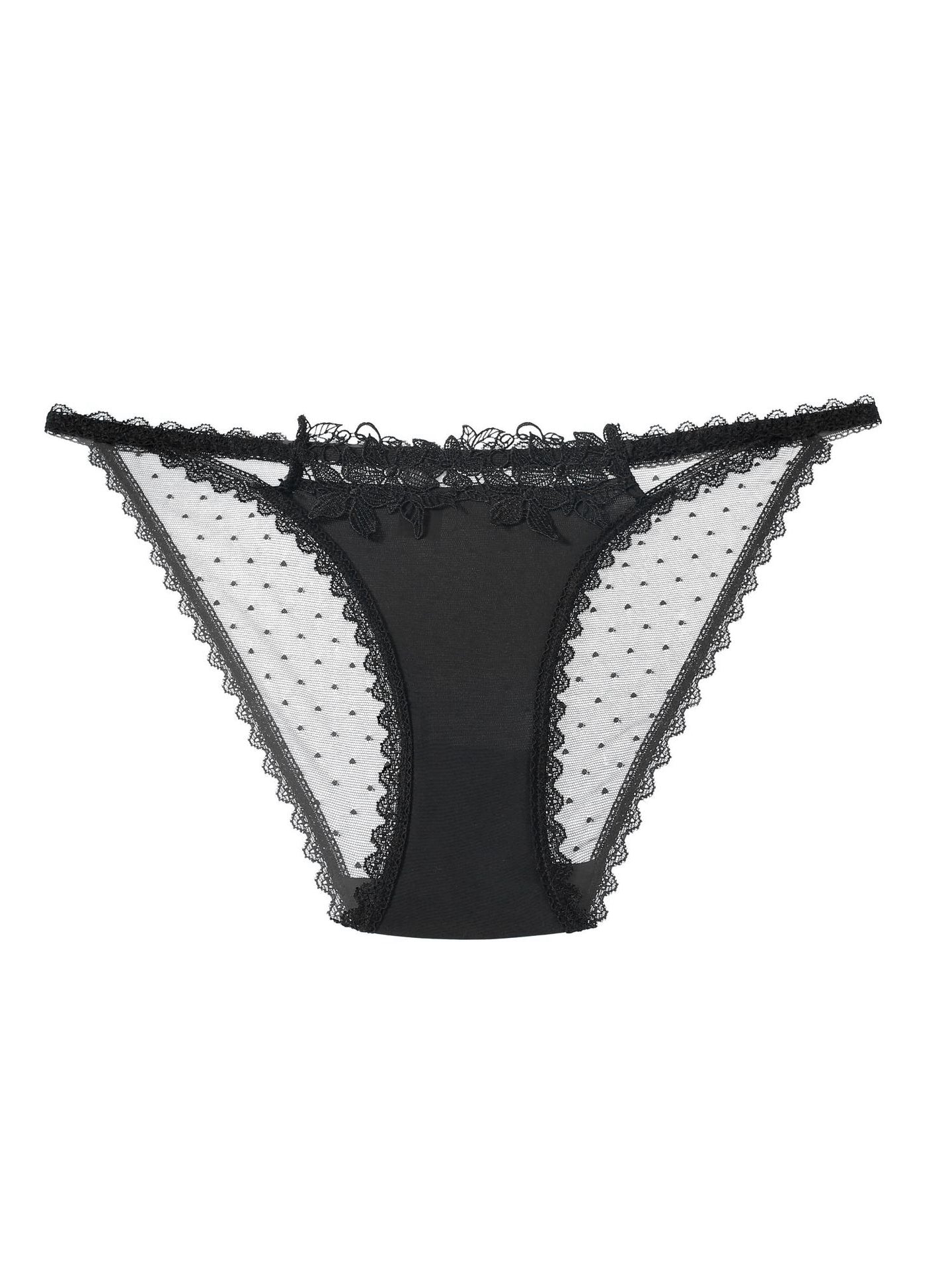 BUYCO  Female Hollow Out Mesh Dots Panties