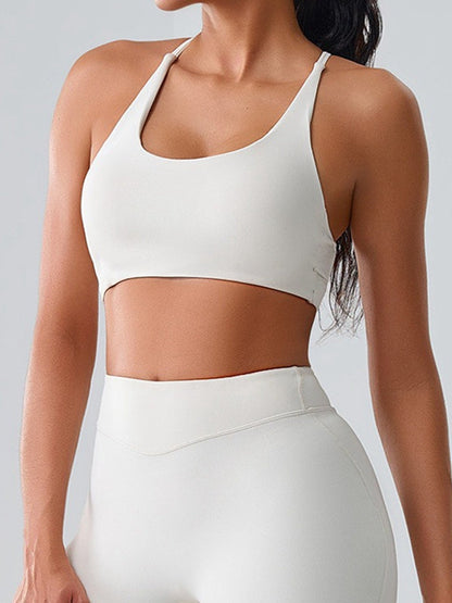 BUYCO Female Unique Cut Out Cross Back Backless Sports Bras