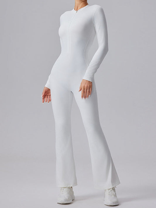 BUYCO Female Pocket Zipper Flare Jumpsuit