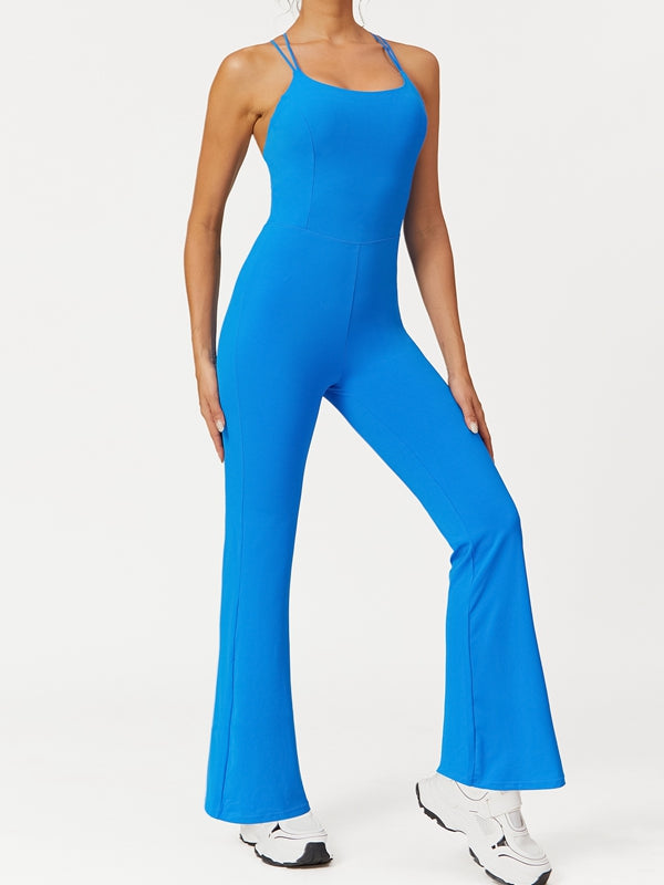 BUYCO Female Cross Back Flare Jumpsuit