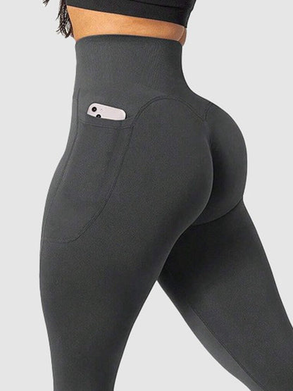 BUYCO Female Pocket Seamless Ruched Back Leggings