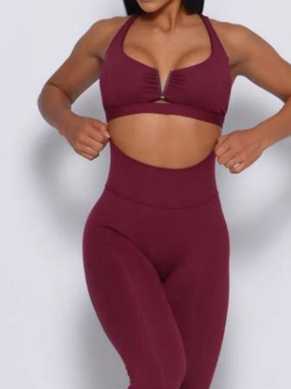 BUYCO Female Cotout  V Shape Metal Leggings