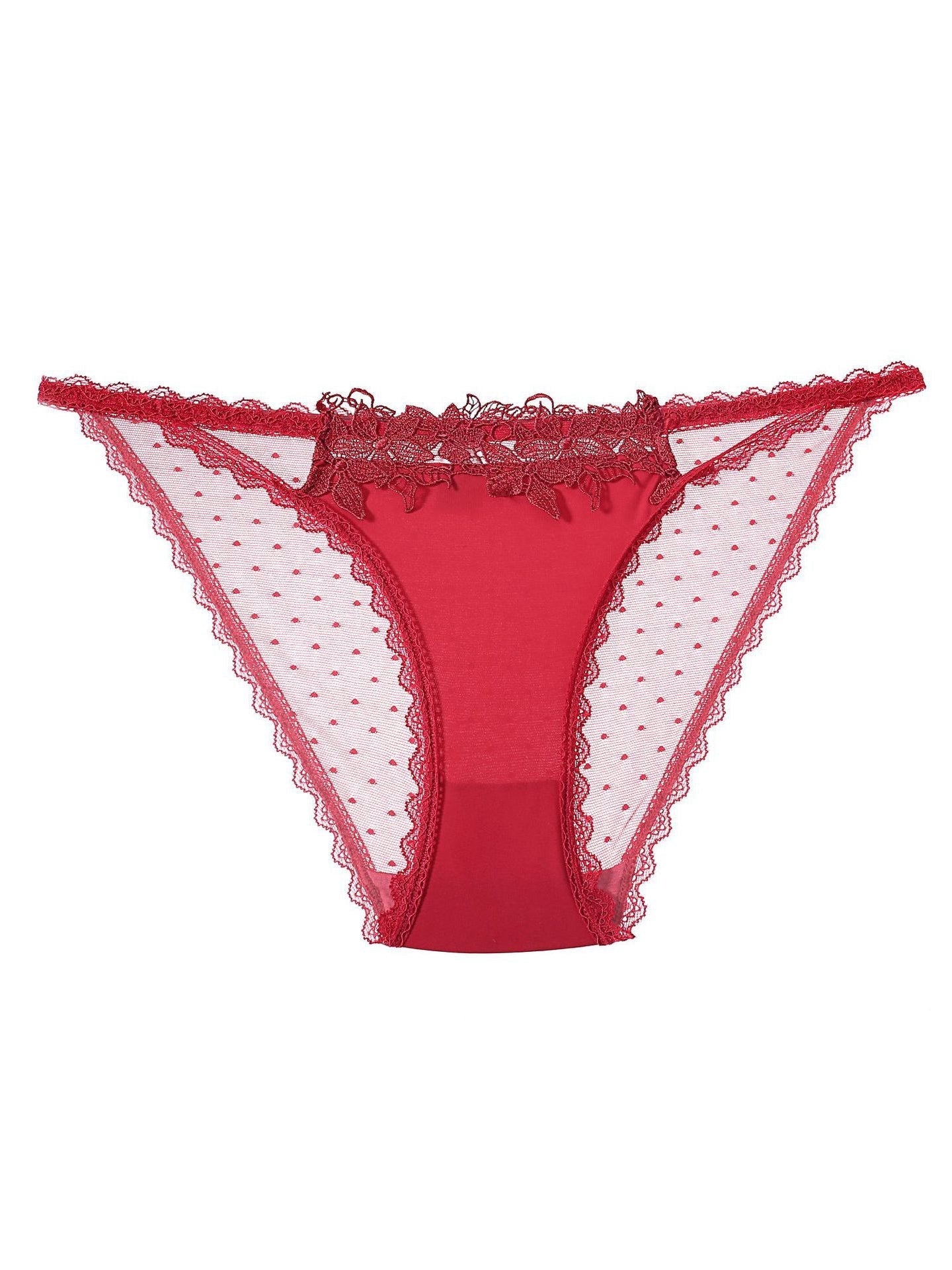 BUYCO  Female Hollow Out Mesh Dots Panties