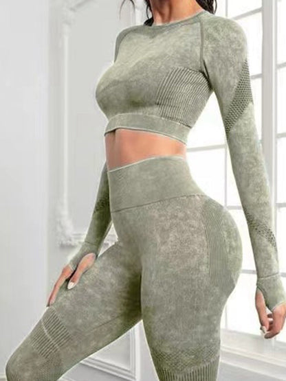 BUYCO Female Denim Ruched Back Thumbhole Tracksuit