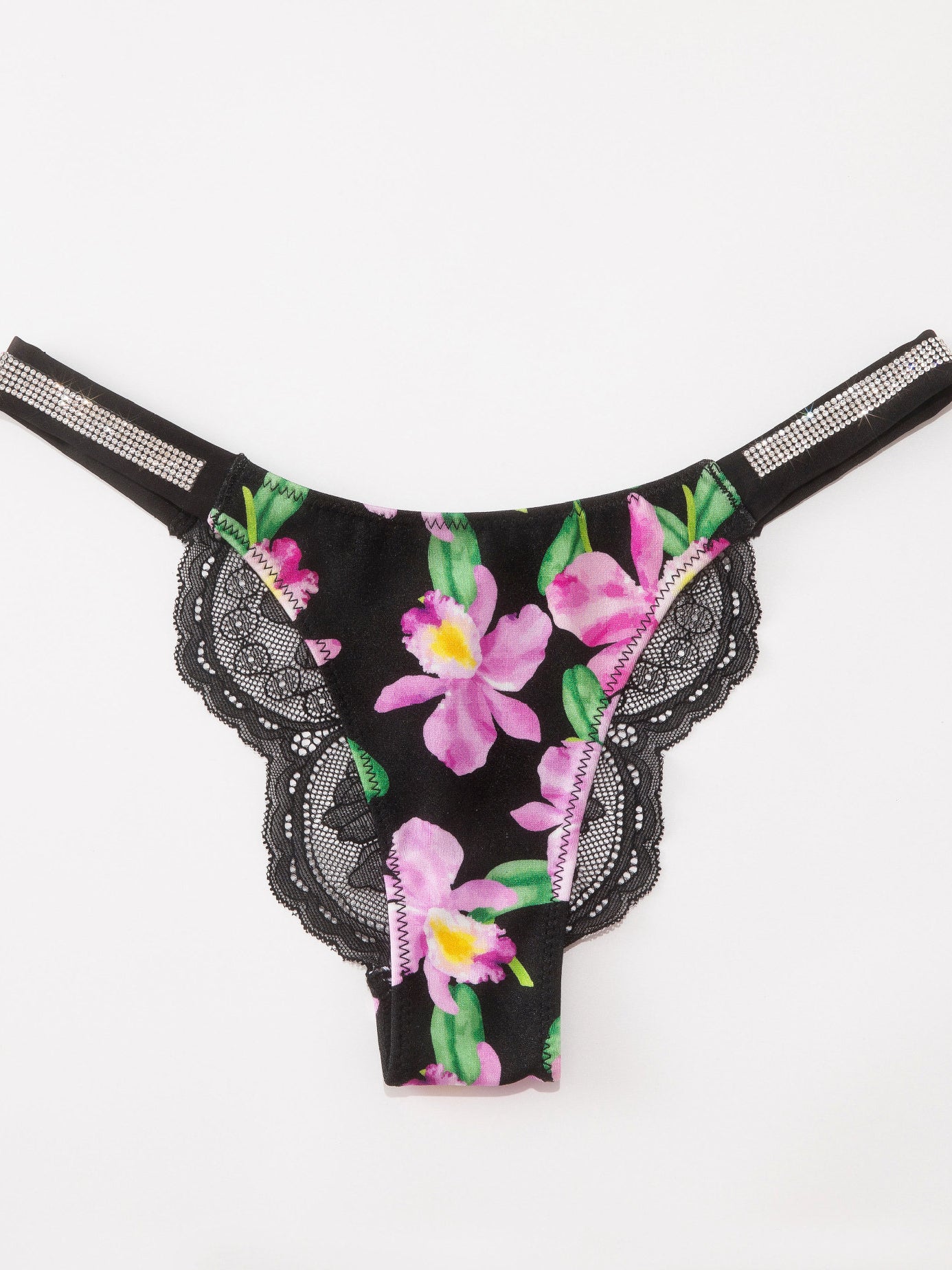 BUYCO Female Lace Print Dazling Diamond Panties