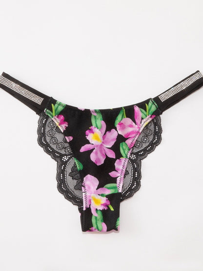 BUYCO Female Lace Print Dazling Diamond Panties