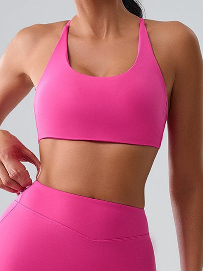 BUYCO Female Unique Cut Out Cross Back Backless Sports Bras