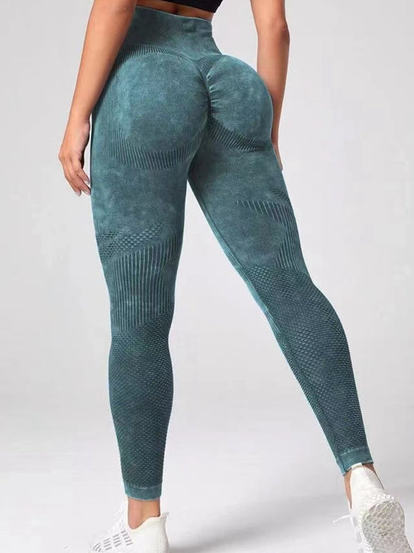 BUYCO Female Denim Ruched Back Quick-dry Seamless Leggings