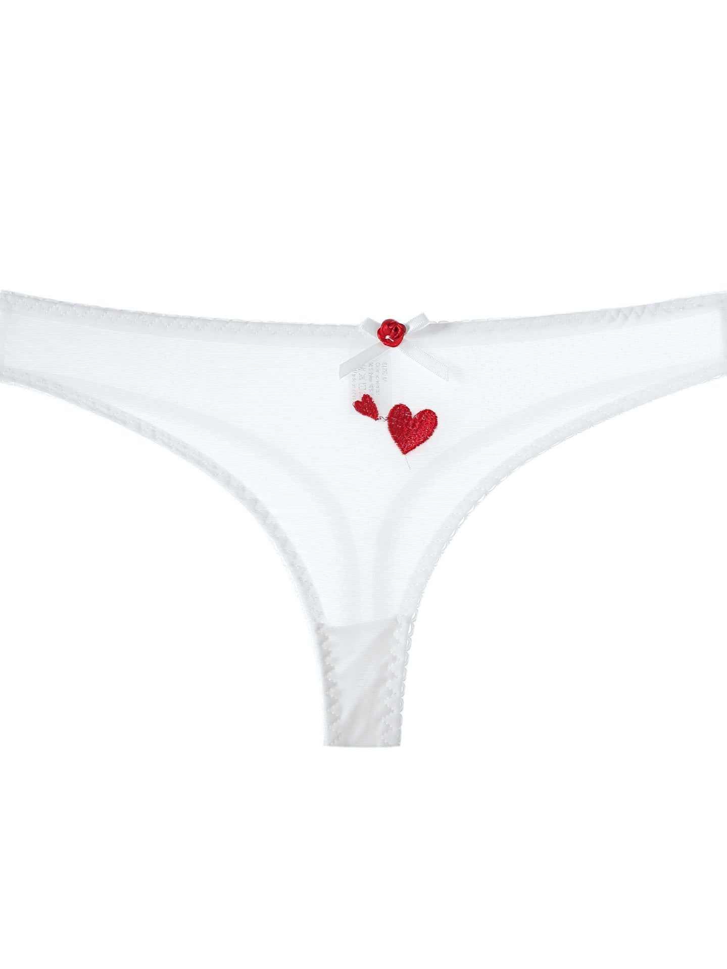 BUYCO Female Love Print Mesh Panties