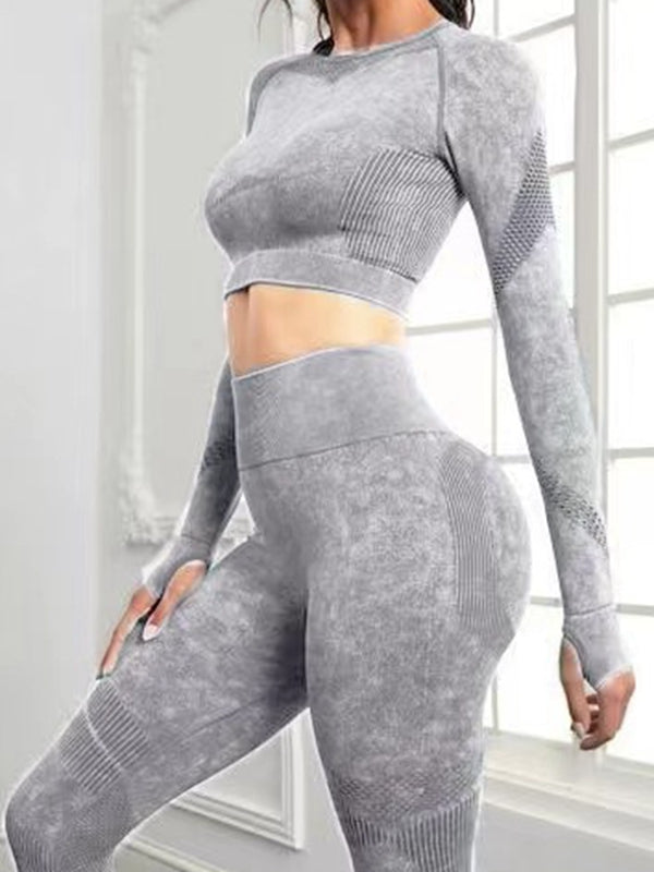 BUYCO Female Denim Ruched Back Thumbhole Tracksuit