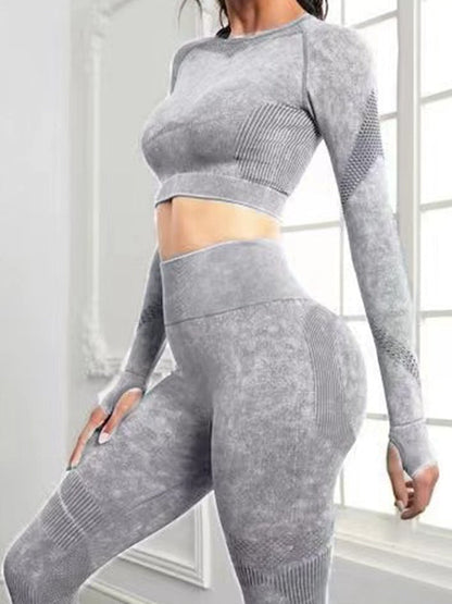 BUYCO Female Denim Ruched Back Thumbhole Tracksuit