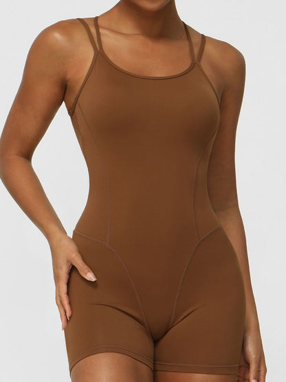 BUYCO Female Cross Back U-shaped Backless Hip-lift Romper