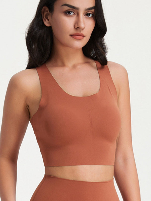 BUYCO Female Second Skin Seamless Cross Back Sports Bras