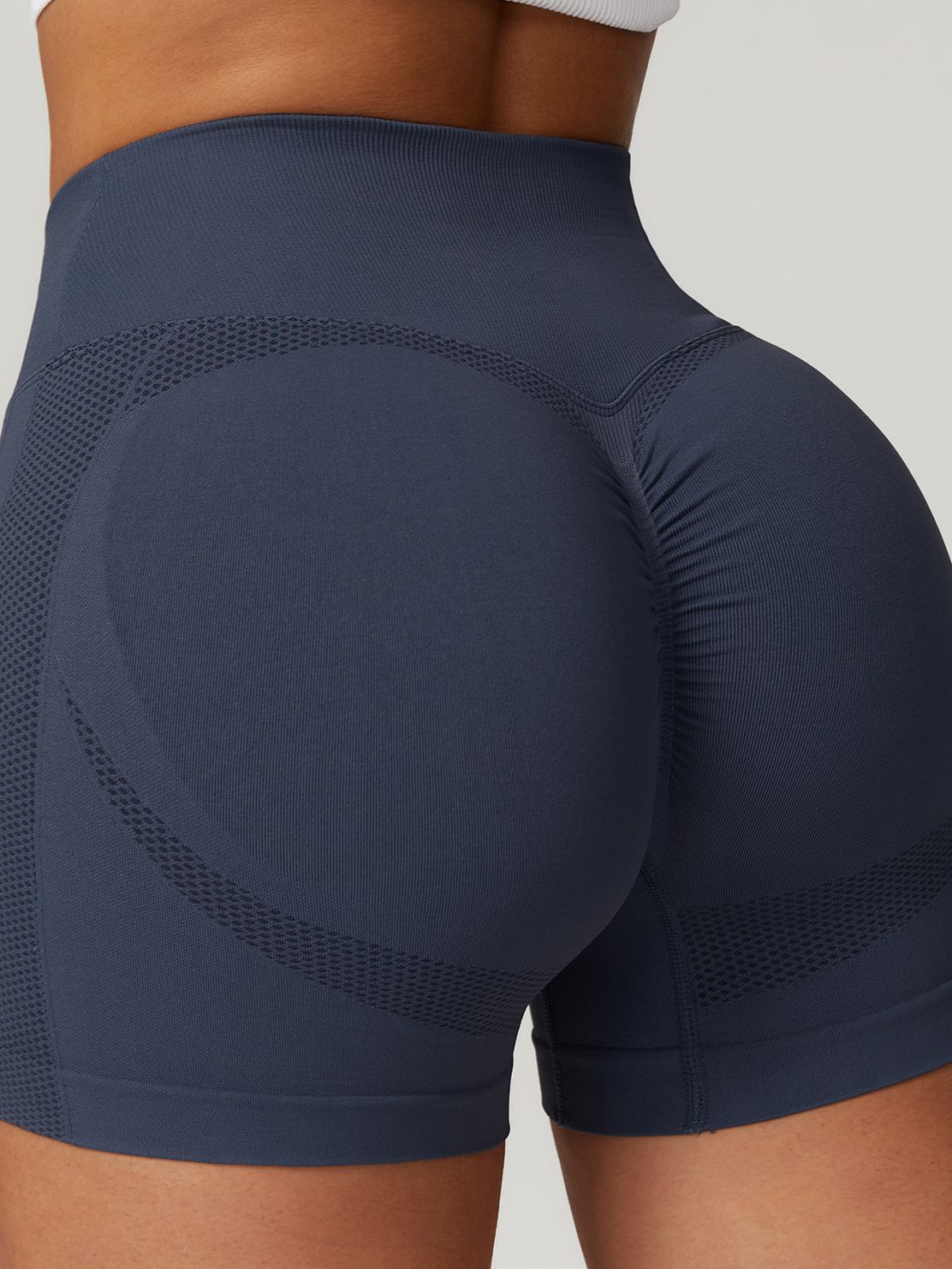 BUYCO Female Quick-dry Ruched Back Seamless Fit Shorts