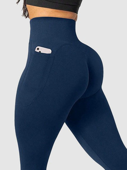 BUYCO Female Pocket Seamless Ruched Back Leggings