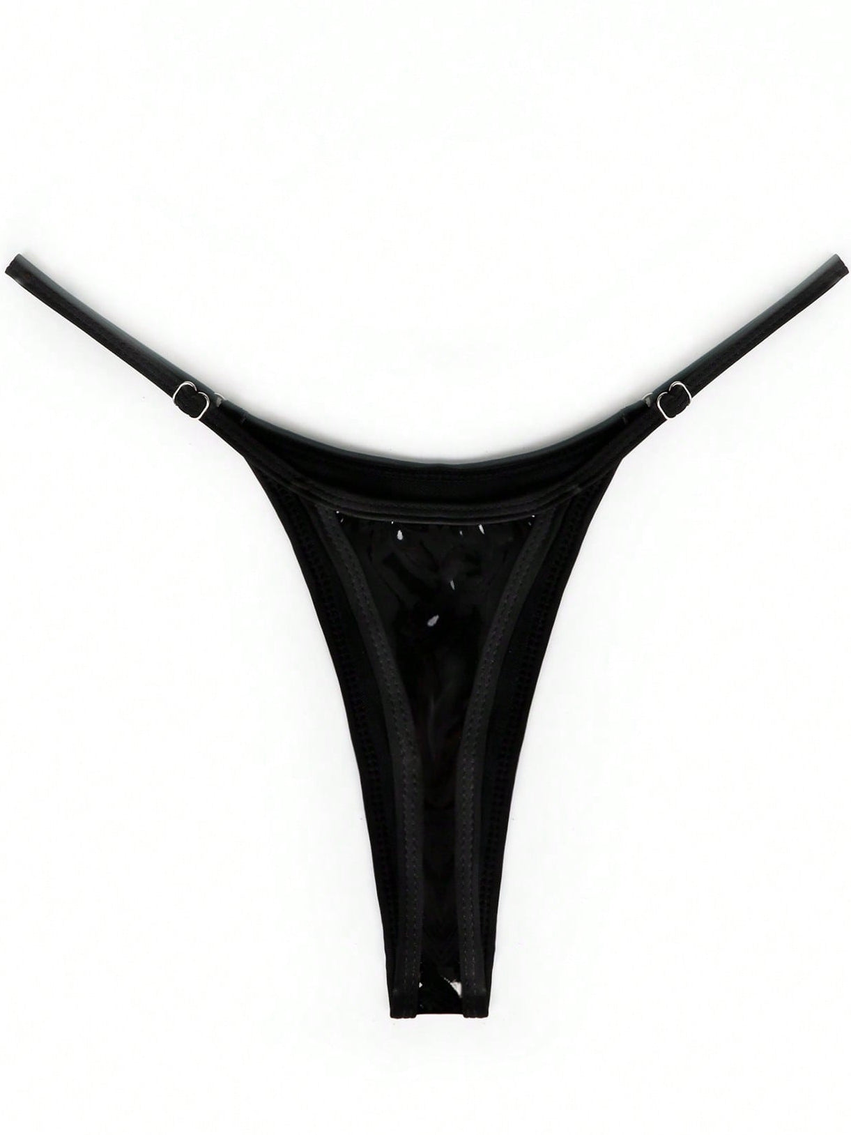 BUYCO Female Glossy PU T-back Panties