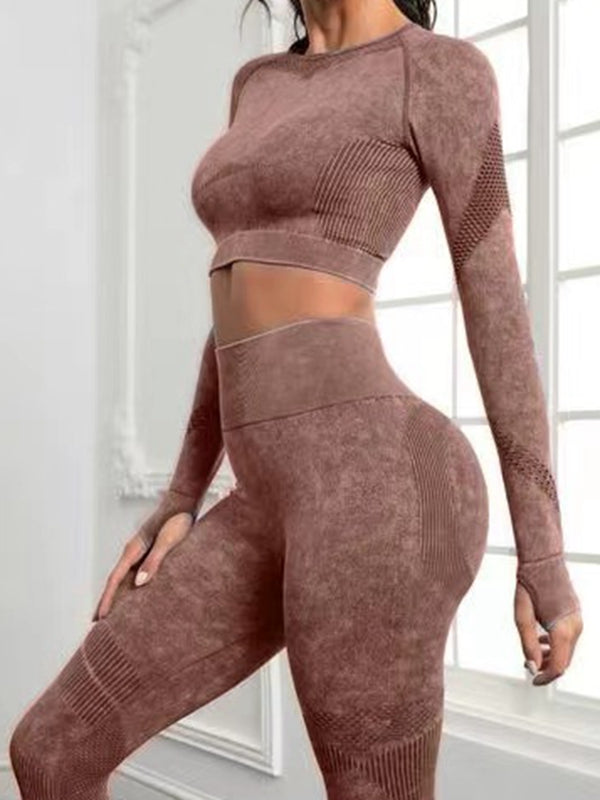 BUYCO Female Denim Ruched Back Thumbhole Tracksuit