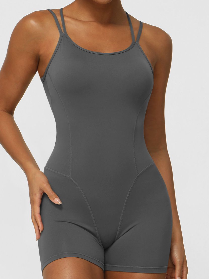 BUYCO Female Cross Back U-shaped Backless Hip-lift Romper