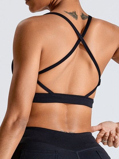 BUYCO Female Cross Back V Collar Sports Bras
